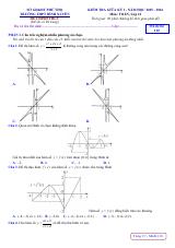 Đề thi Giữa kì 1 Toán 12 năm 2025-2026 trường THPT Bình Xuyên (Phú Thọ)